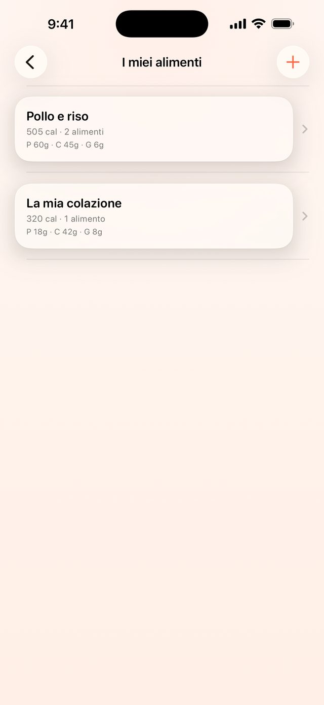 Pasti salvati di Bocco: registra di nuovo con un tap
