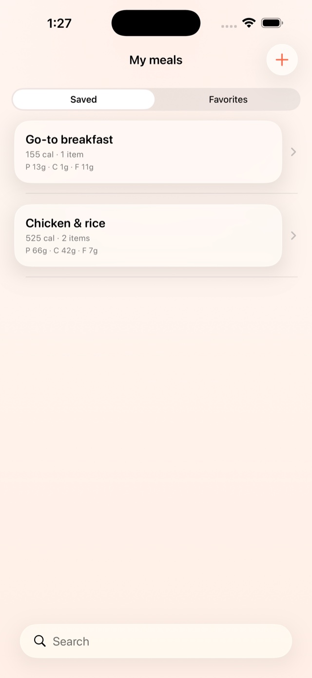 Pasti salvati di Bocco — registra di nuovo con un tap